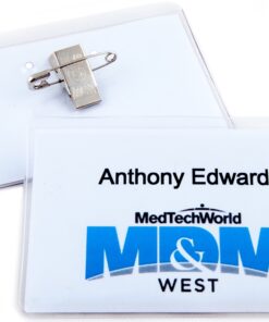 Combo Pin/Clip Badge Holder D - Jumbo - Biodegradable