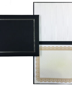 Silver Frame Turned Edge Portrait Style Diploma Holder (No Print) #0362