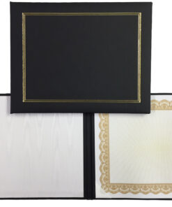 Gold Frame Turned Edge Landscape Style Diploma Holder (No Print) #0381