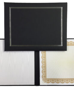 Silver Frame Turned Edge Landscape Style Diploma Holder (no print) # 0382